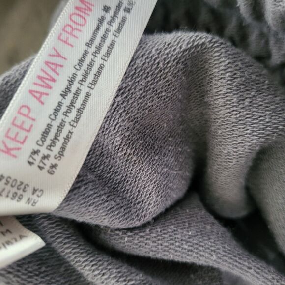 FP Free People Movement Sweatpants M Womens Grey Cuffed High Rise Pockets - Picture 8 of 9